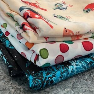 5 yards poly silky dress fabric. Joann Fabrics.